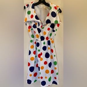 Fabulous vintage polka dot dress with Peter Pan collar.